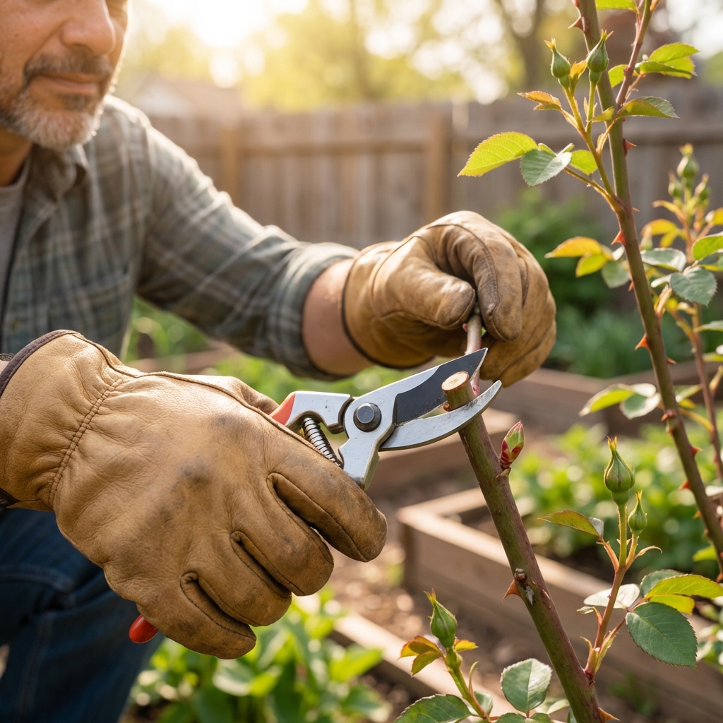 Pruning Rose Bushes