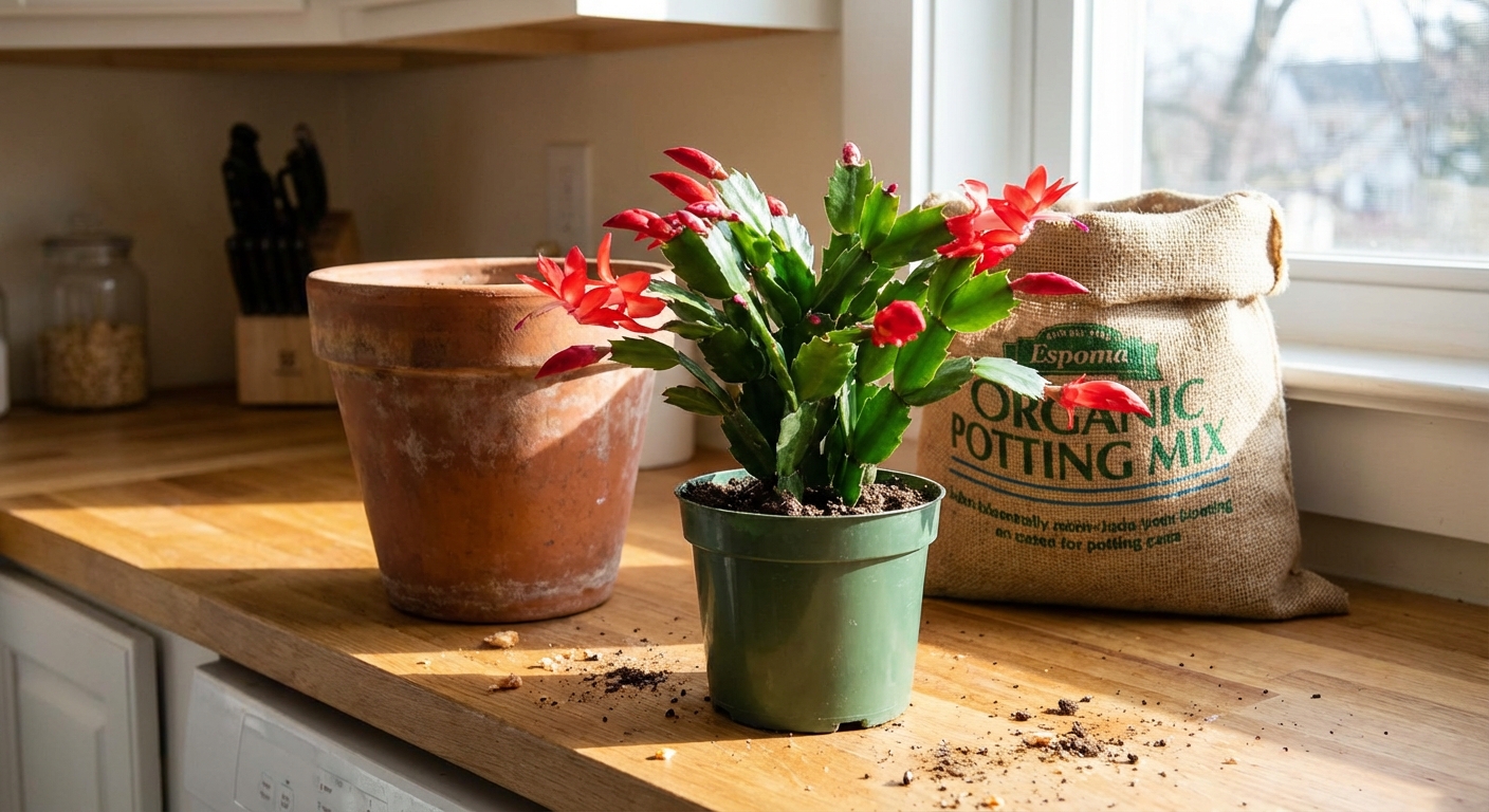 Repotting a Christmas Cactus